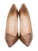 Christian Louboutin Python Pointed-Toe Pumps