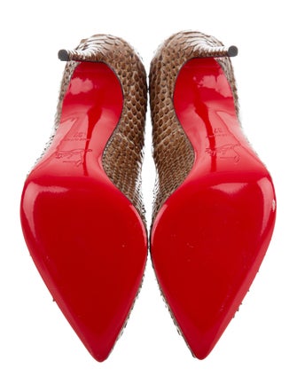 Christian Louboutin Python Pointed-Toe Pumps