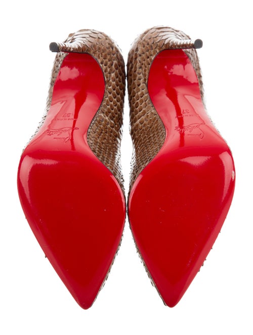 Christian Louboutin Python Pointed-Toe Pumps