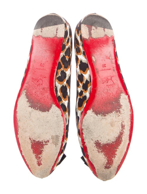 Christian Louboutin Printed BowAccented Flats Shoes
