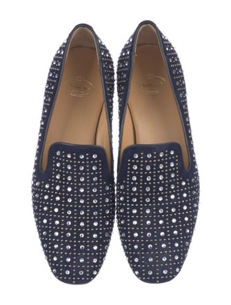 Church's Suede Crystal Embellishments Loafers