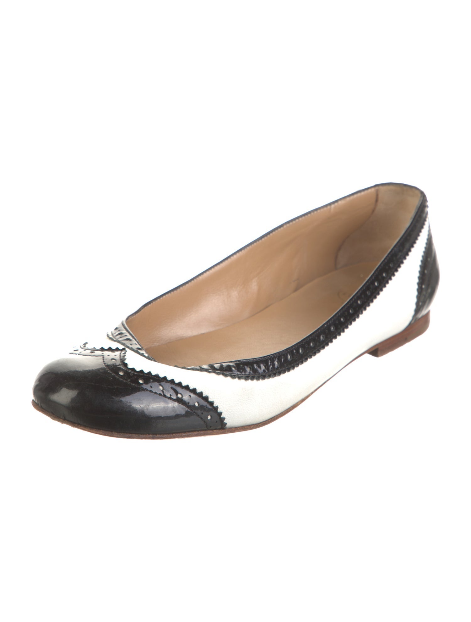 Church's Leather Colorblock Pattern Ballet Flats