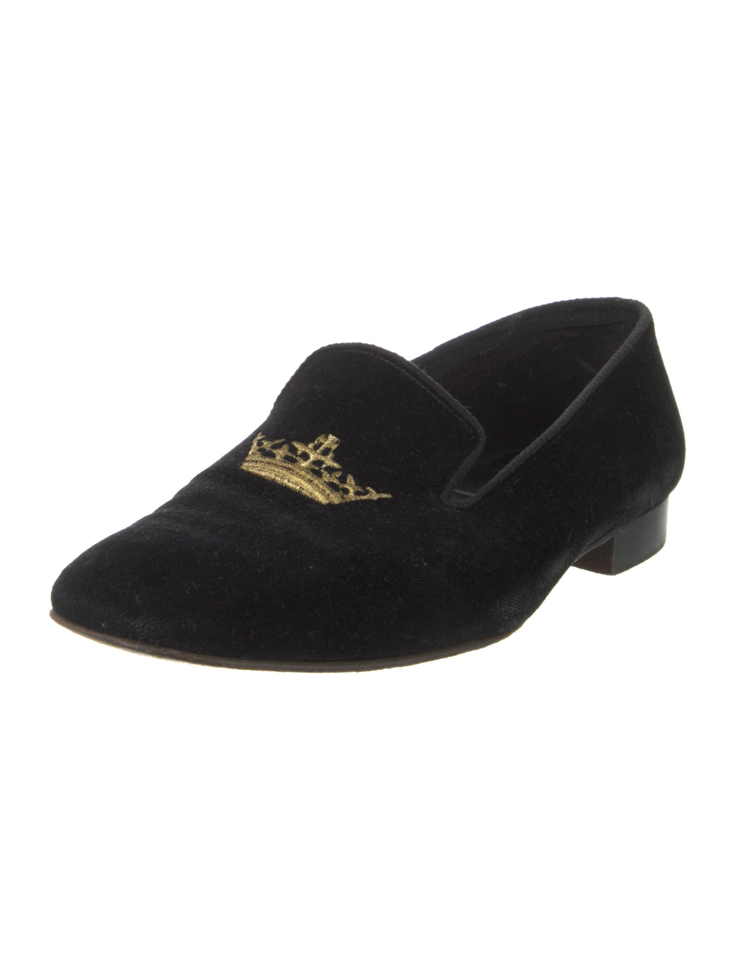 Church's Velvet Embroidered Accent Loafers