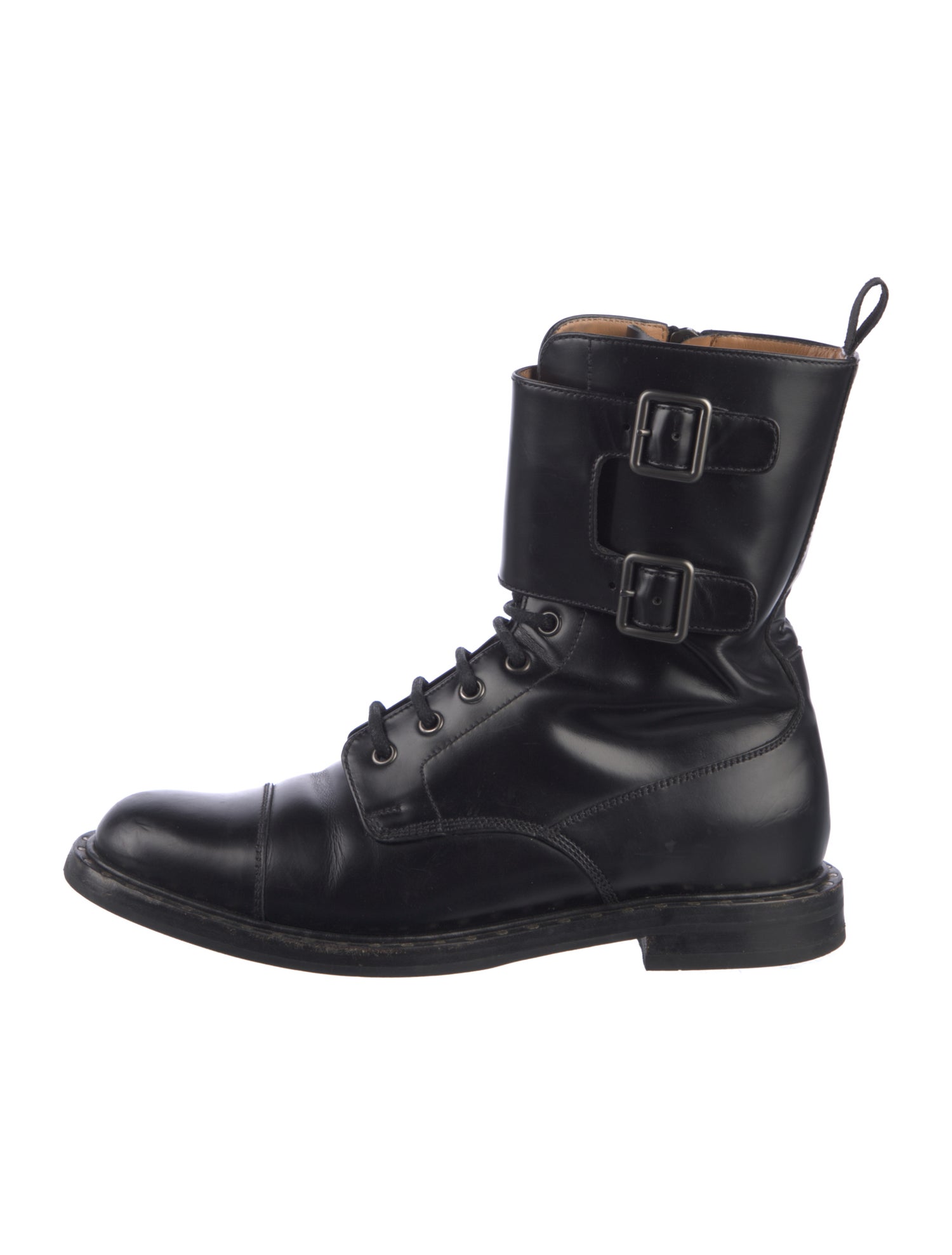 Church's Leather Studded Accents Combat Boots