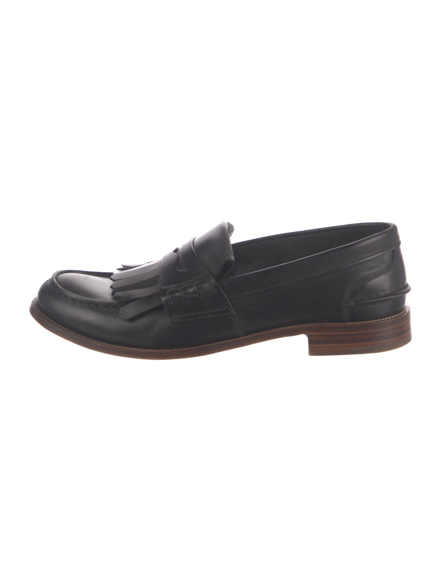 Church's Leather Fringe Trim Accent Loafers