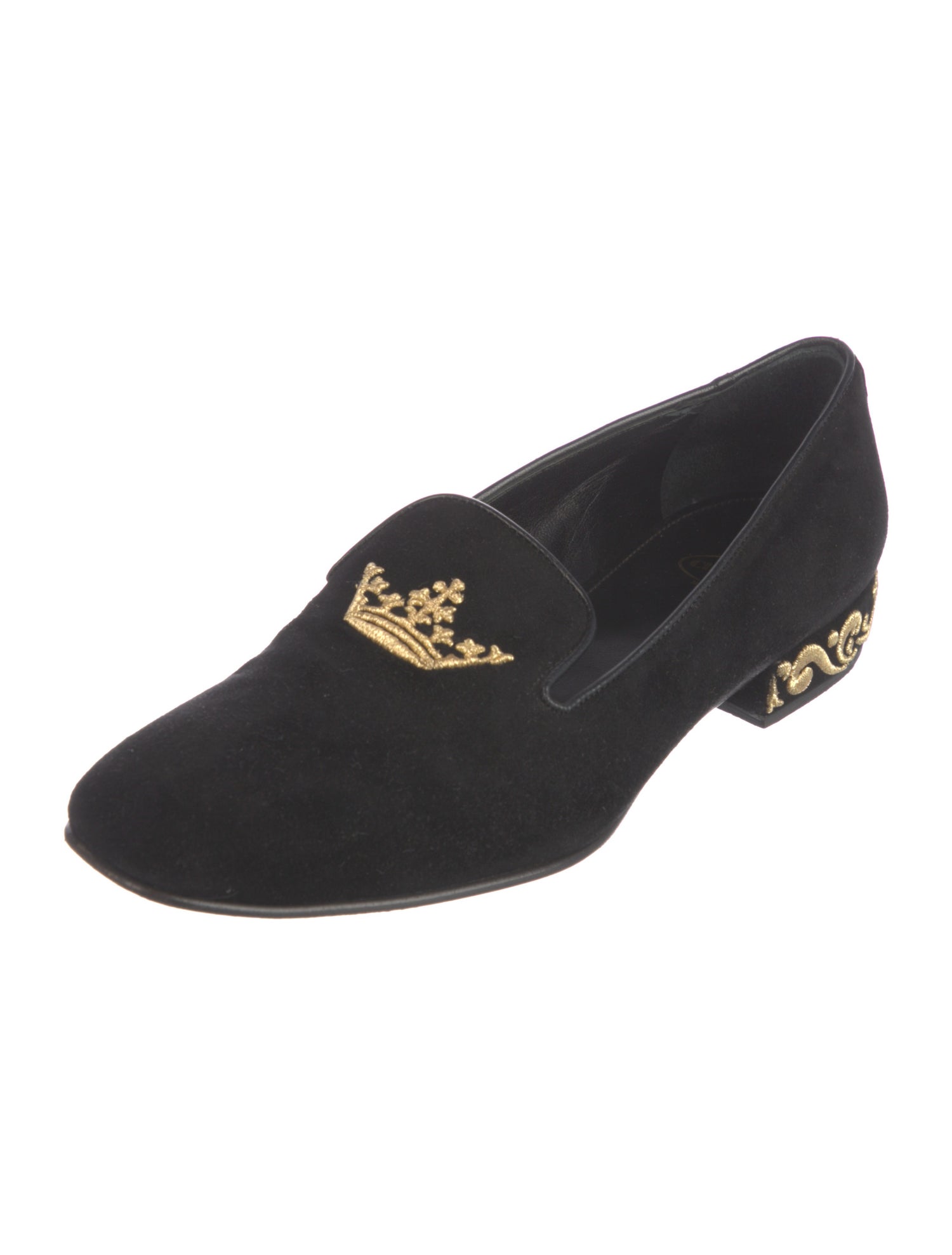 Church's Suede Embroidered Accent Loafers