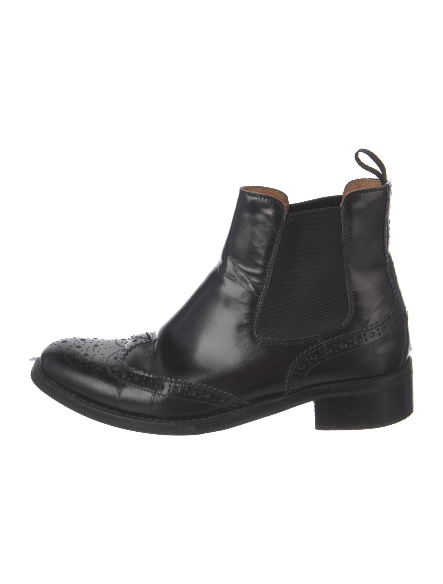 Church's Leather Lasercut Accents Chelsea Boots