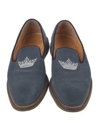 Church's Suede Embroidered Accent Loafers