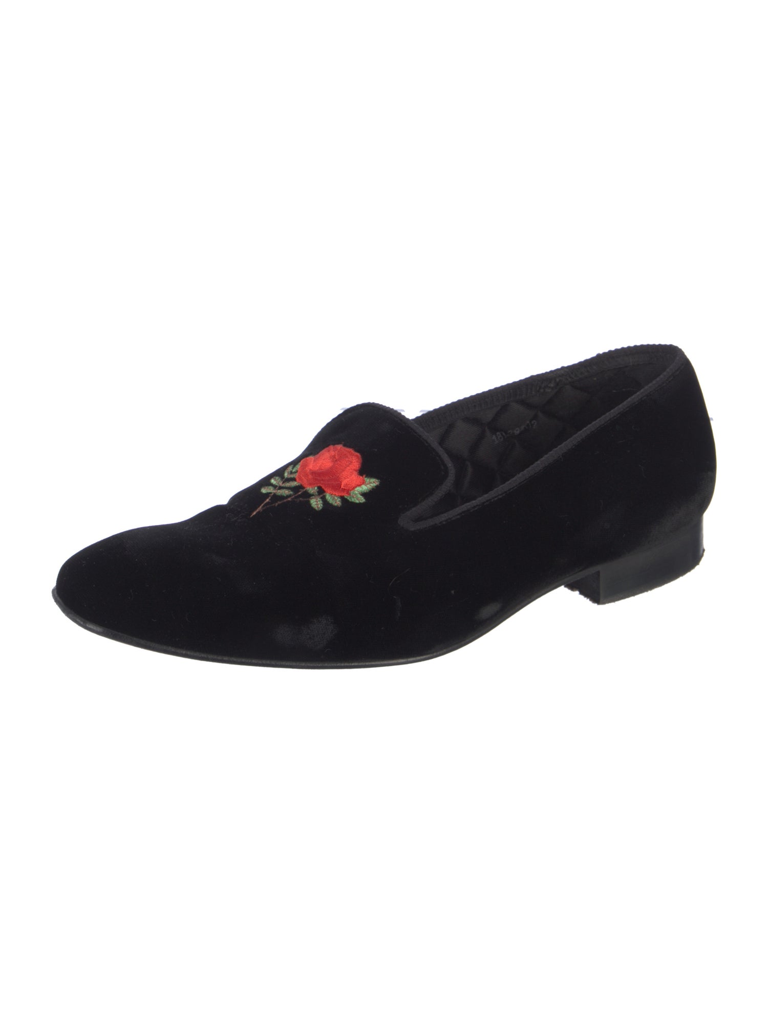 Church's Velvet Floral Print Loafers
