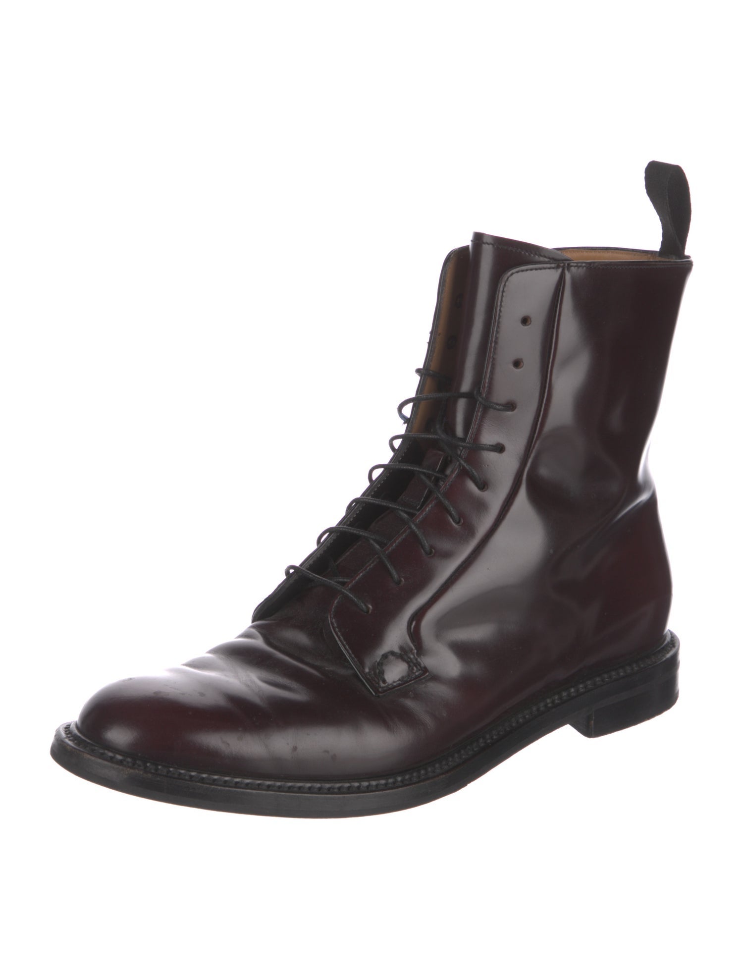 Church's Patent Leather Combat Boots
