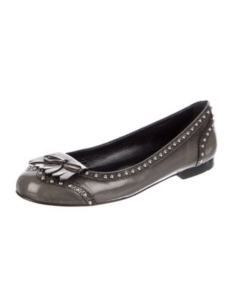 Church's Patent Leather Colorblock Pattern Ballet Flats