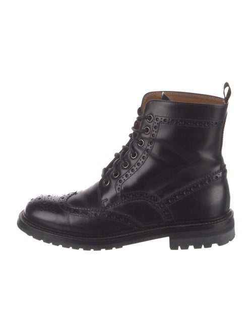 Church's Leather Whipstitch Trim Combat Boots