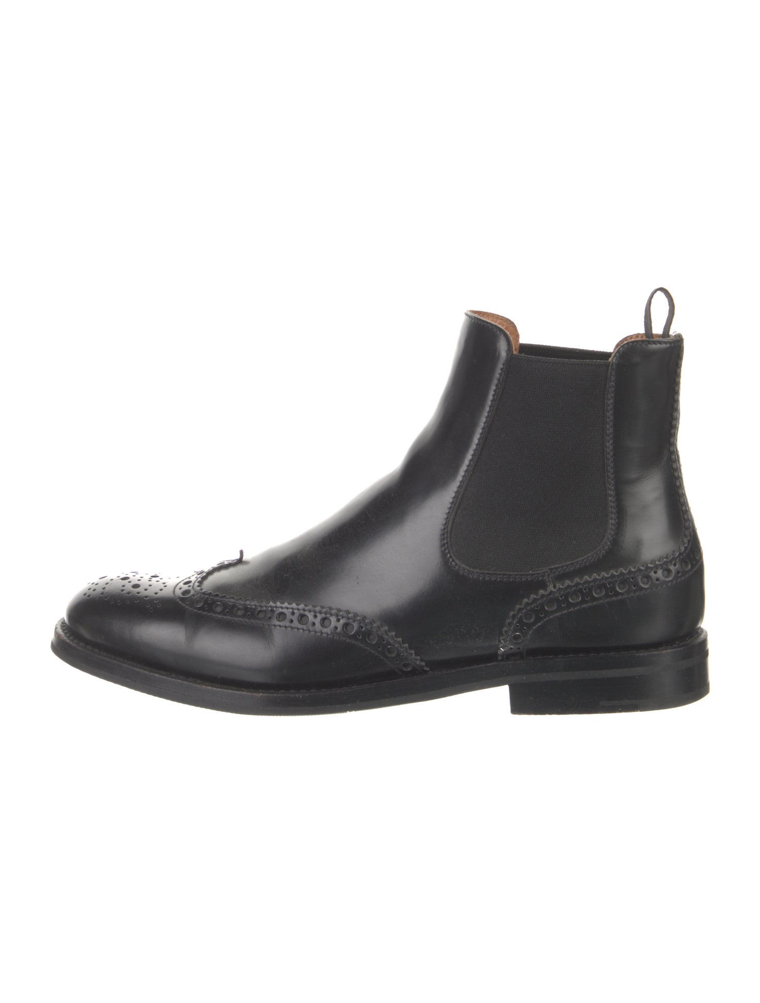 Church's Leather Lasercut Accents Chelsea Boots