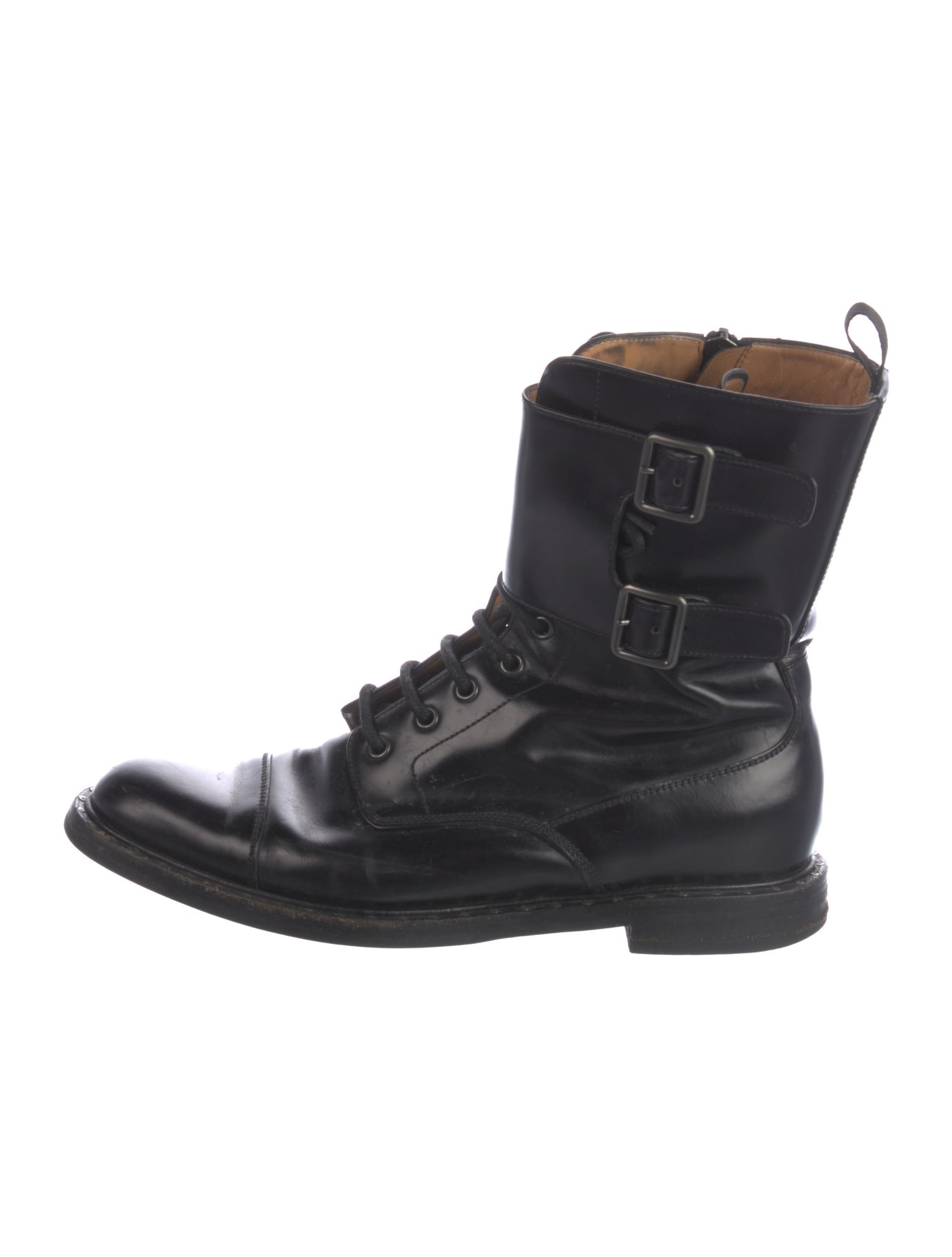 Church's Leather Studded Accents Combat Boots