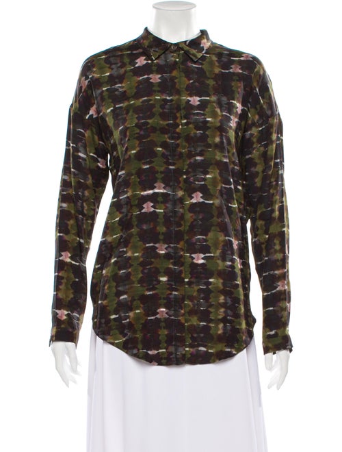 Christian Wijnants Silk Tie-Dye Print Button-Up To