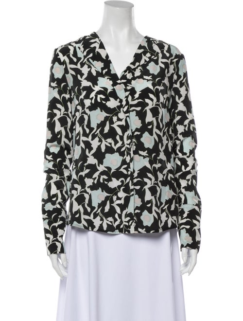 Christian Wijnants Silk Floral Print Blouse Green
