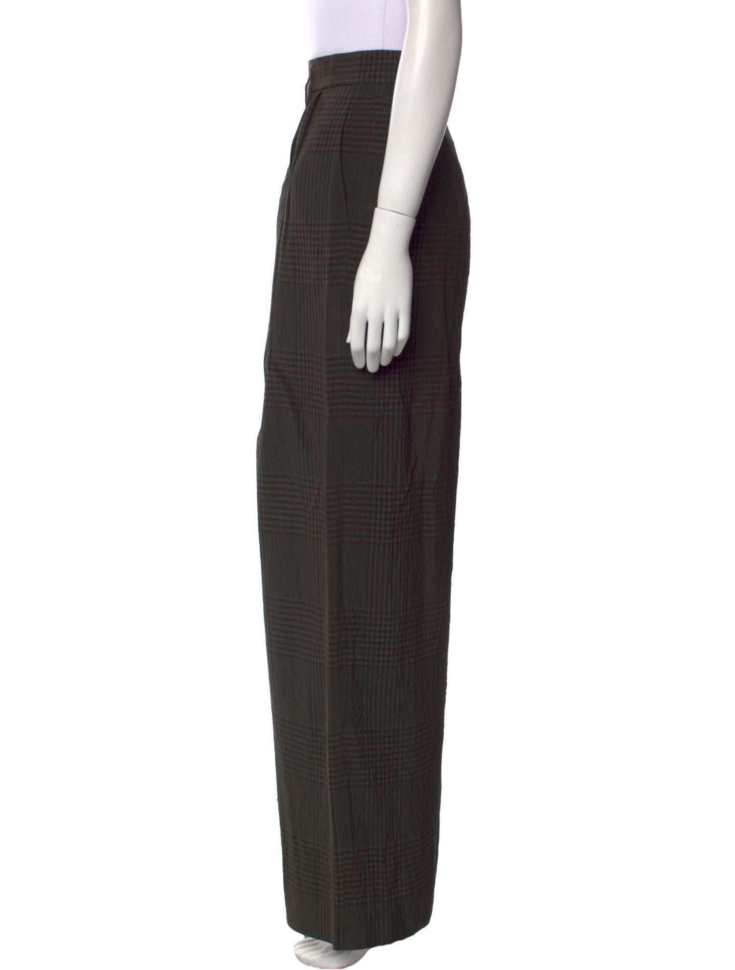 Christian Wijnants Plaid Print Wide Leg Pants w/ Tags