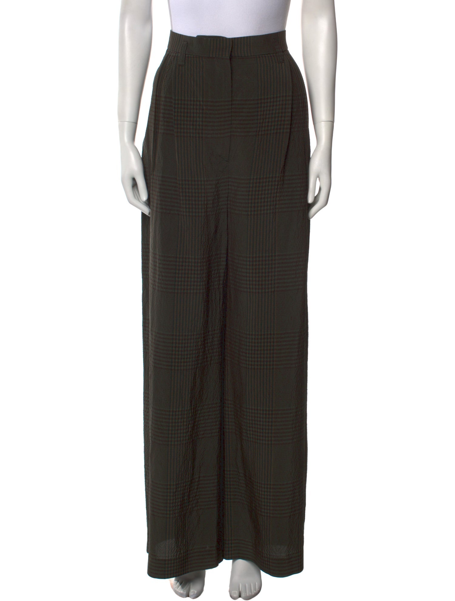 Christian Wijnants Plaid Print Wide Leg Pants w/ Tags