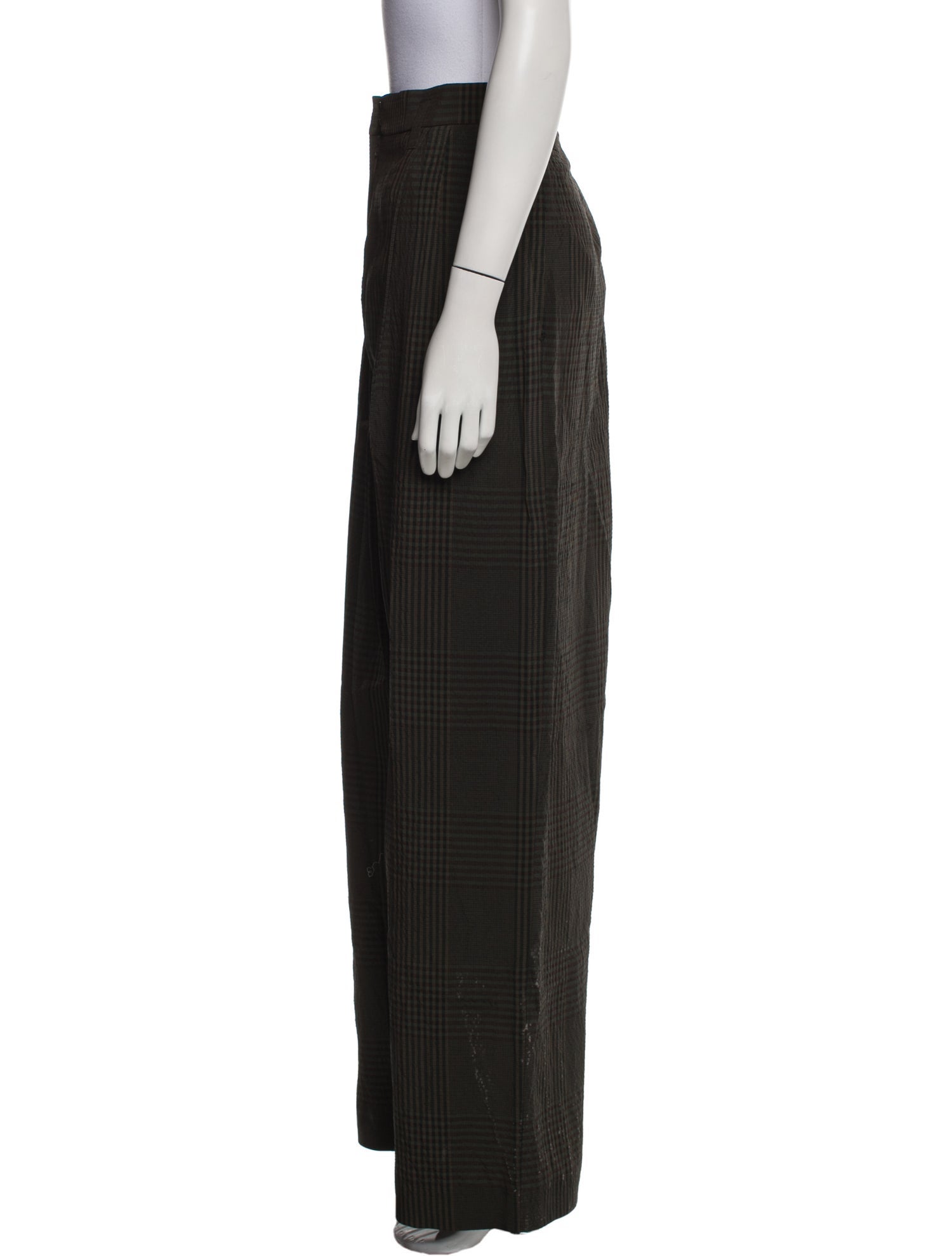 Christian Wijnants Plaid Print Wide Leg Pants w/ Tags