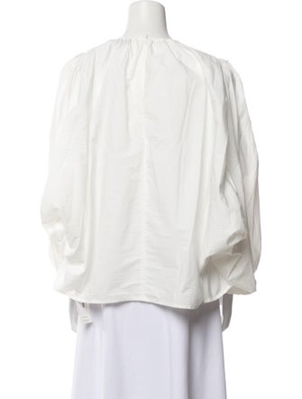 Christian Wijnants Crew Neck Three-Quarter Sleeve Blouse
