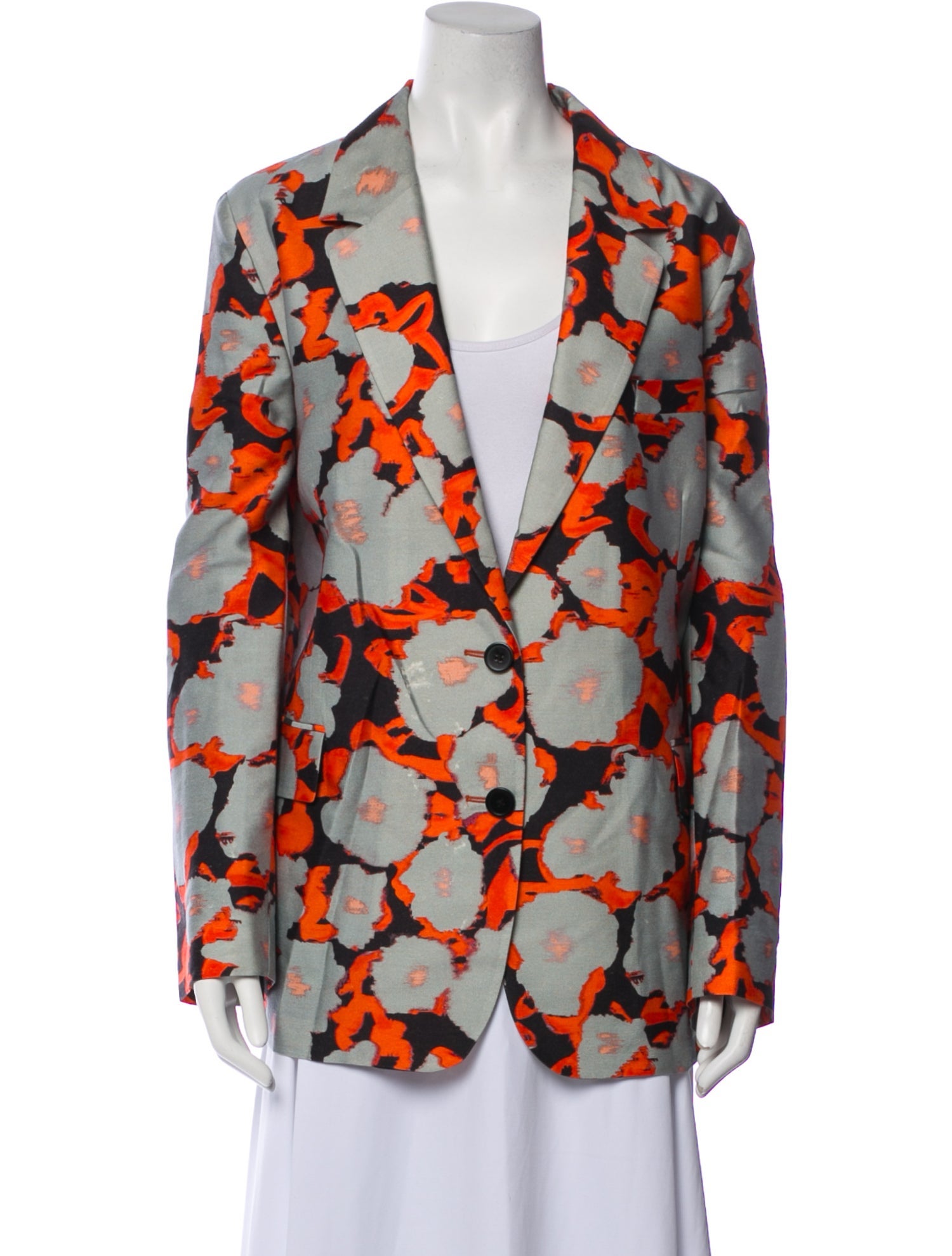 Christian Wijnants Wool Floral Print Blazer