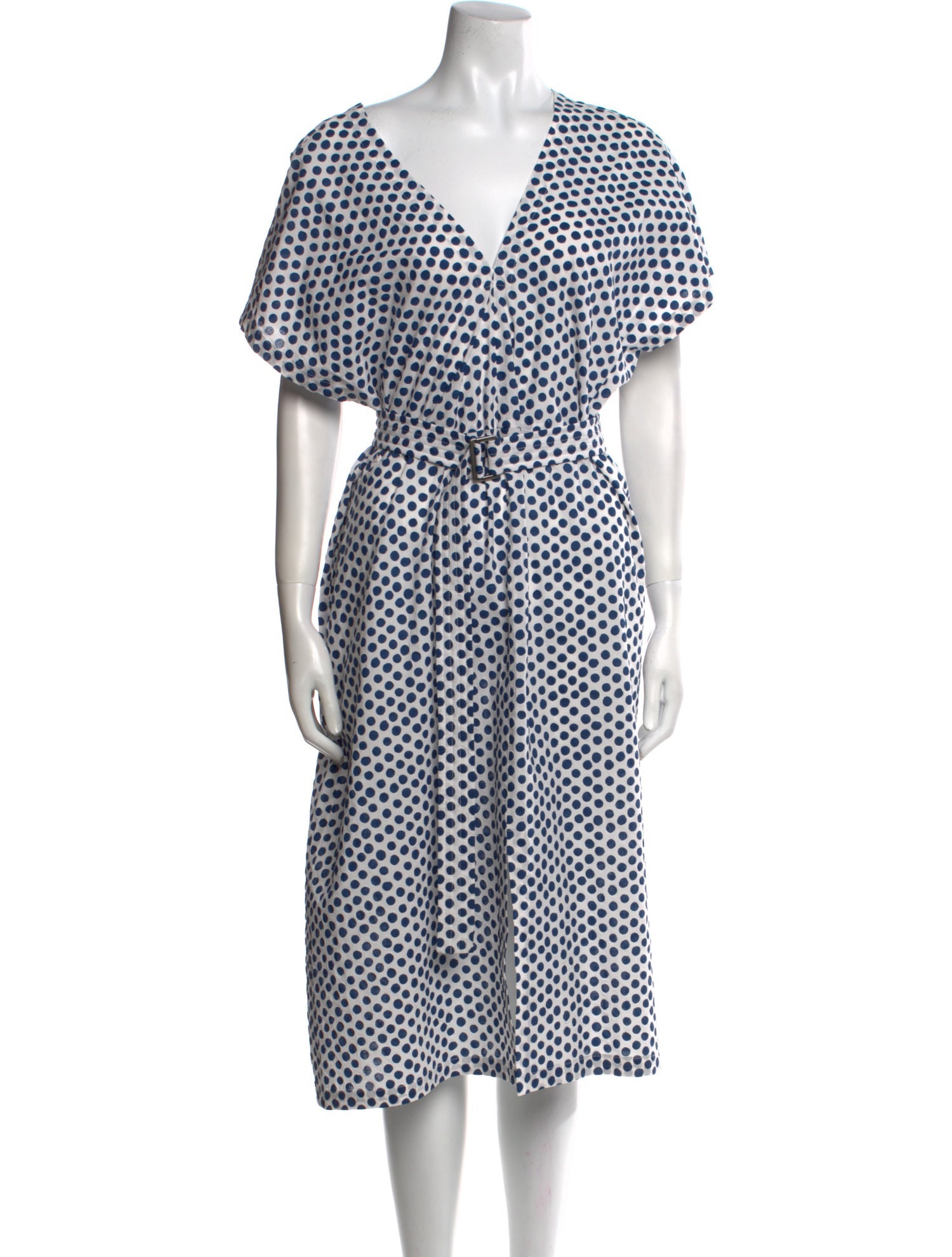 Christian Wijnants Polka Dot Print Midi Length Dress