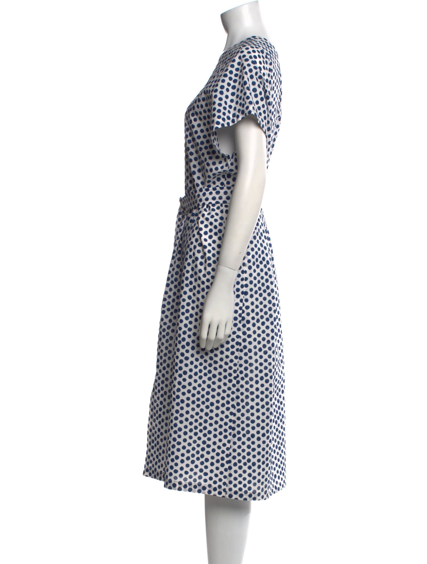 Christian Wijnants Polka Dot Print Midi Length Dress