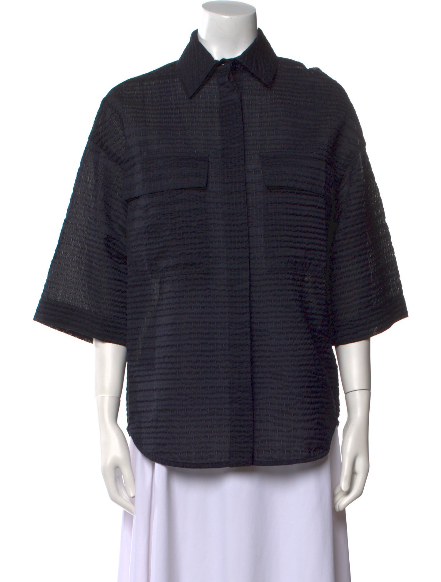 Christian Wijnants Three-Quarter Sleeve Button-Up Top