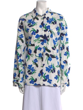 Christian Wijnants Printed Long Sleeve Button-Up Top