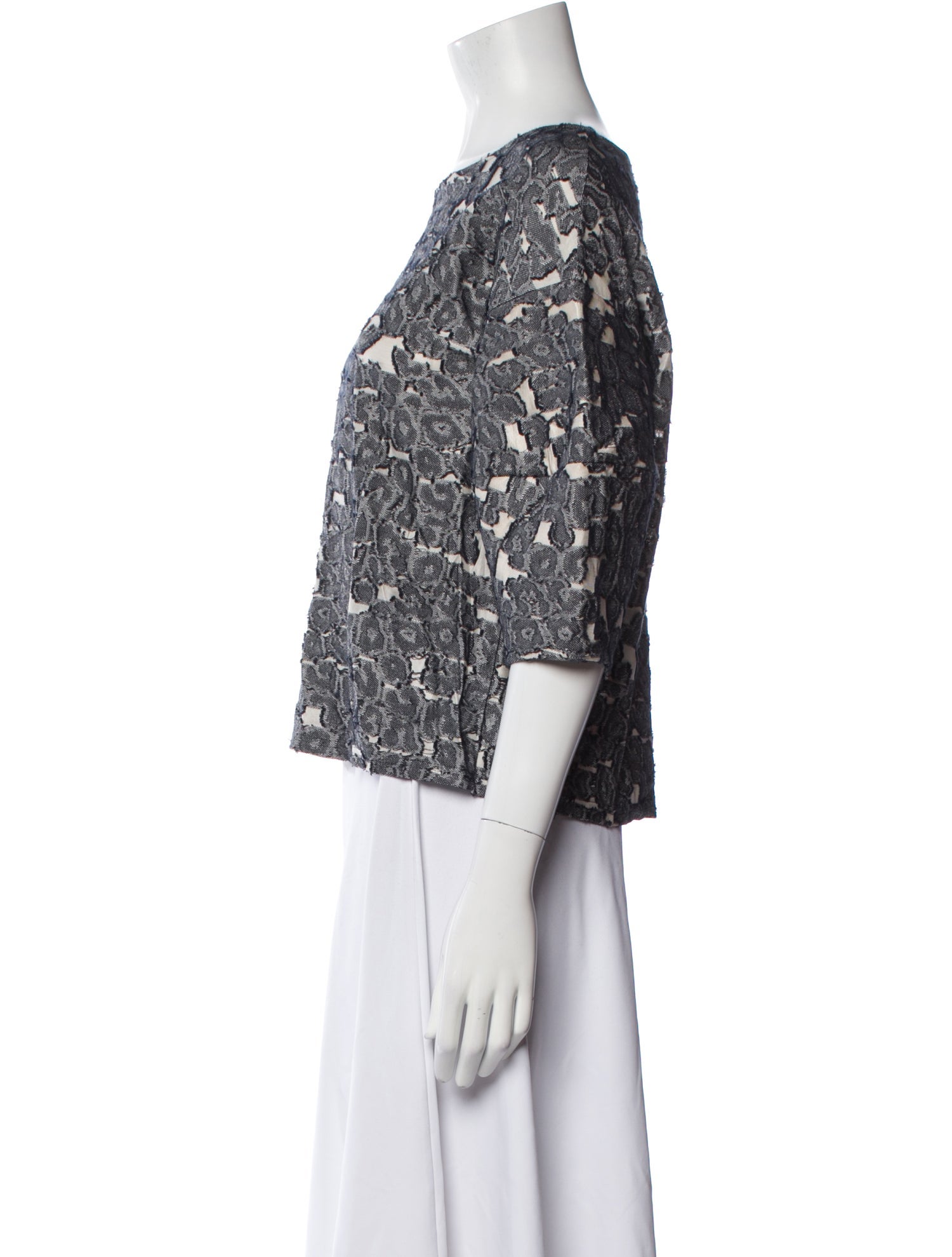 Christian Wijnants Floral Print Bateau Neckline Blouse