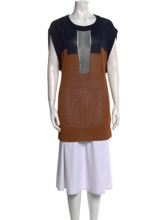 Christian Wijnants Colorblock Pattern Crew Neck Tunic