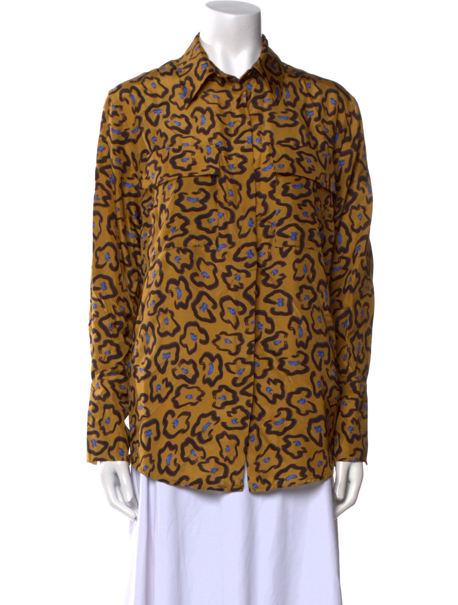 Christian Wijnants Printed Long Sleeve Button-Up Top