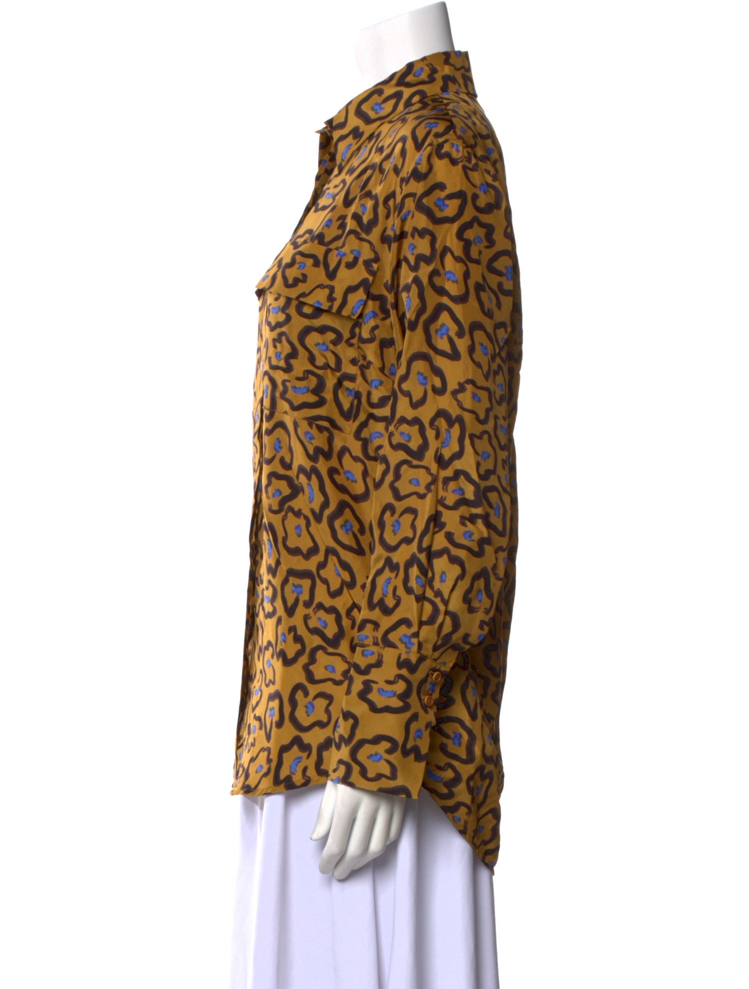 Christian Wijnants Printed Long Sleeve Button-Up Top