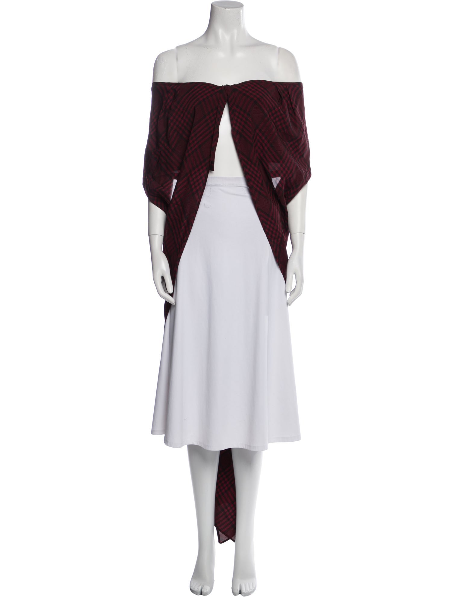 Christian Wijnants Silk Off-The-Shoulder Crop Top