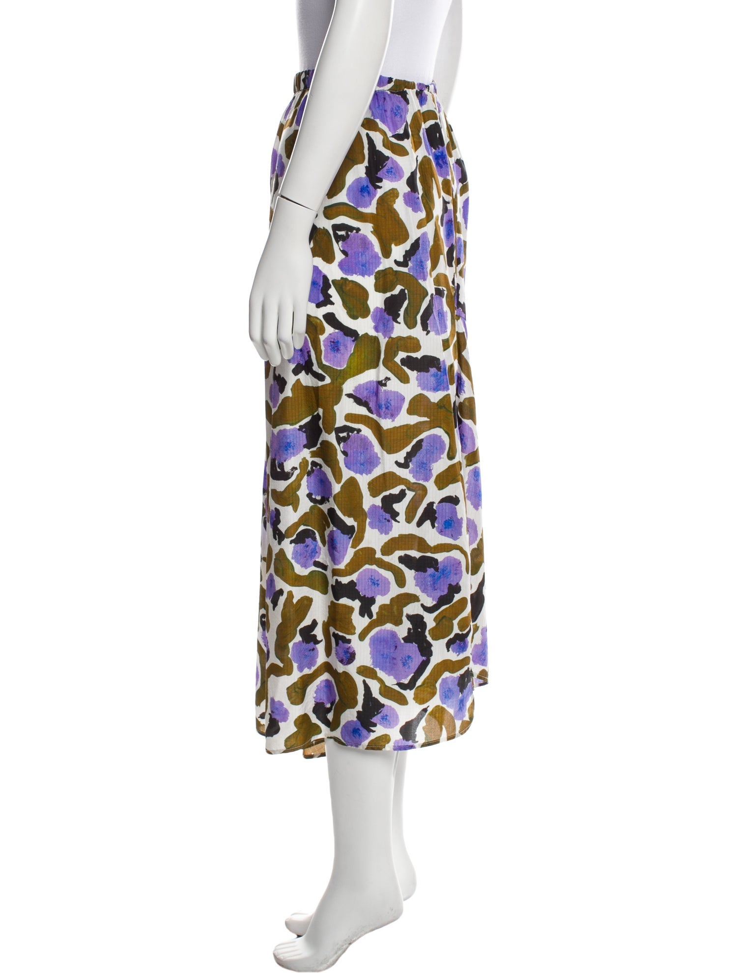 Christian Wijnants Silk Midi Length Skirt