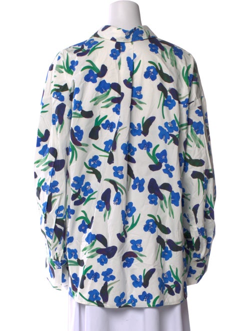 Christian Wijnants Floral Print Long Sleeve Button-Up Top