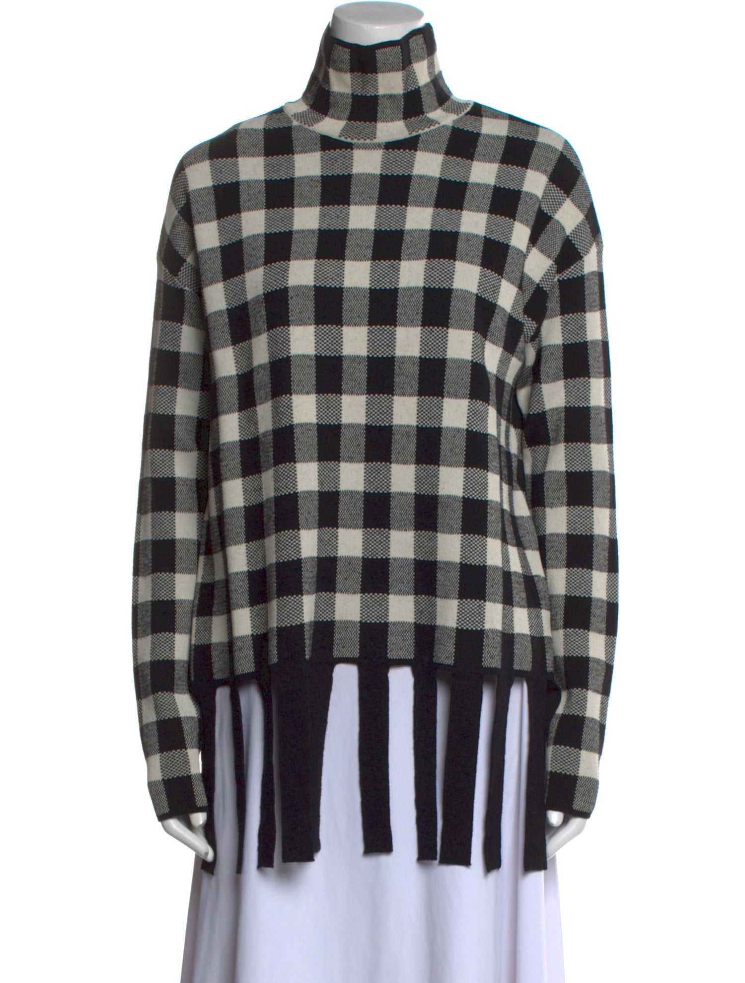 Christian Wijnants Plaid Print Turtleneck Sweater