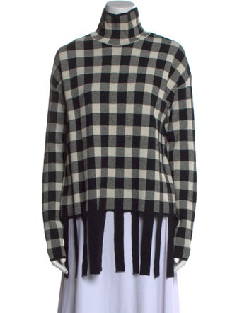 Christian Wijnants Plaid Print Turtleneck Sweater