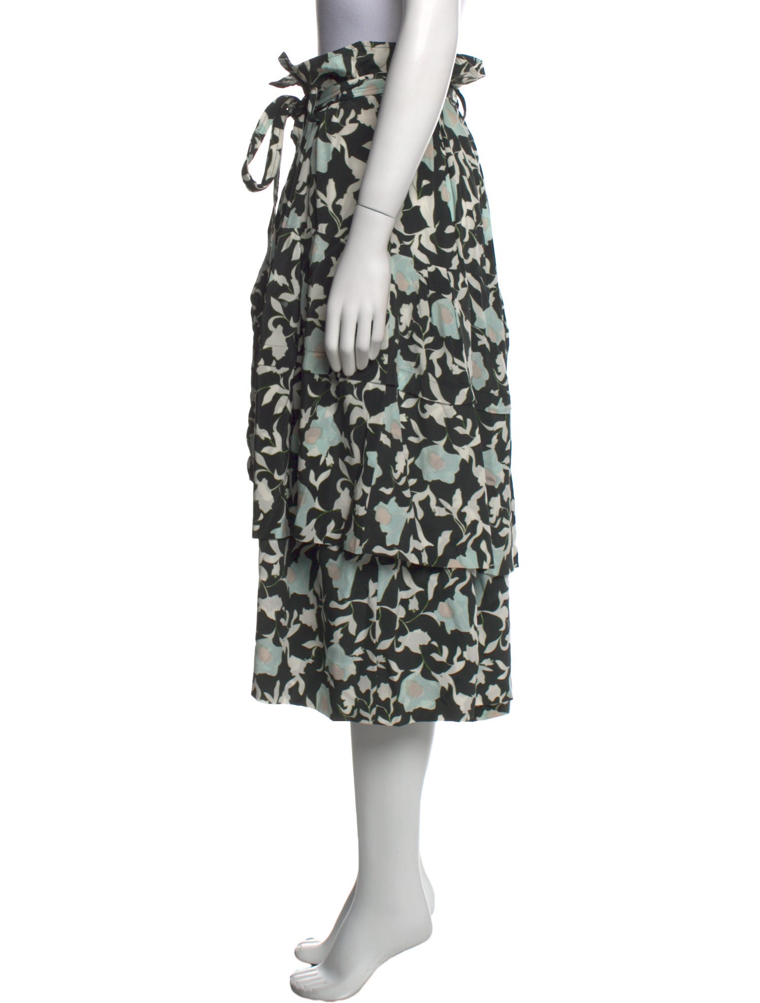 Christian Wijnants Silk Midi Length Skirt