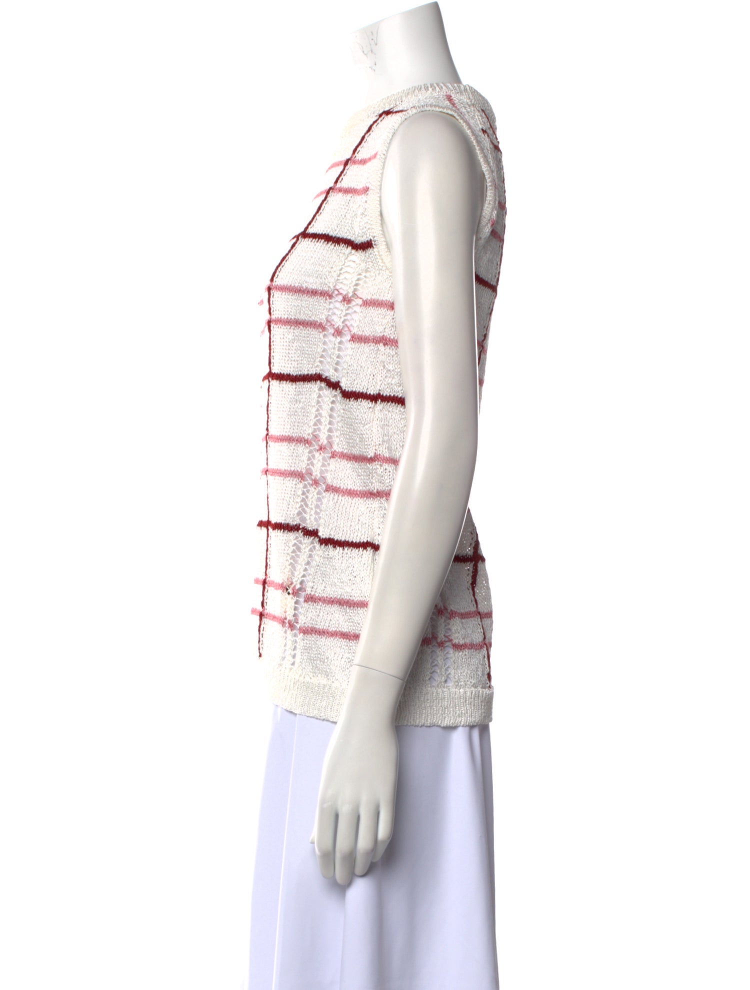 Christian Wijnants Plaid Print Crew Neck Top