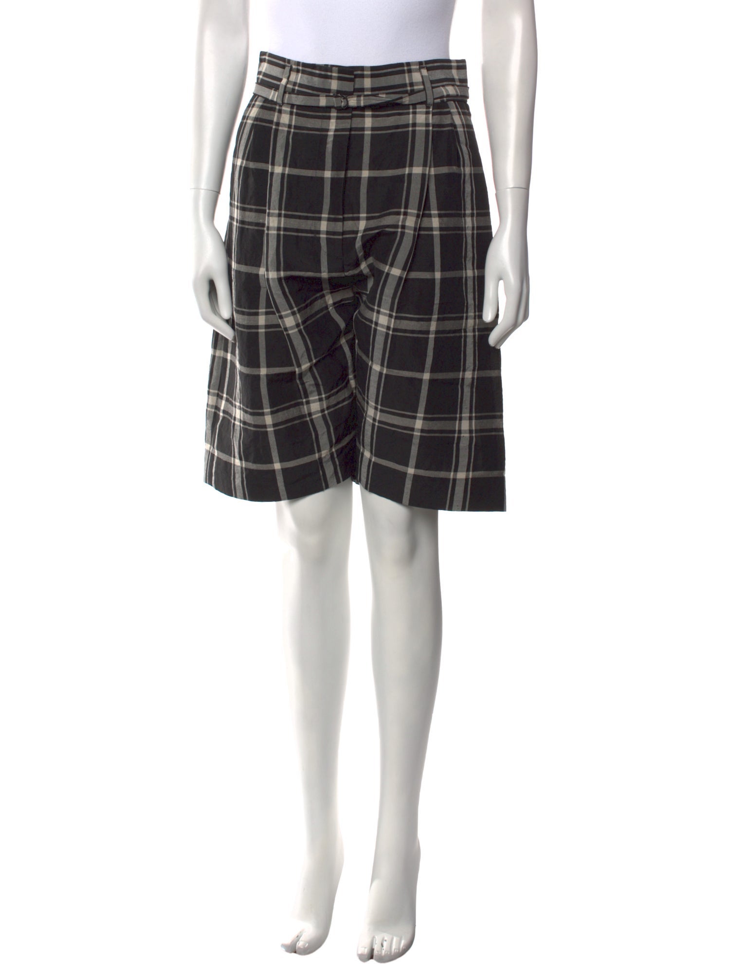 Christian Wijnants Plaid Print Wide Leg Pants