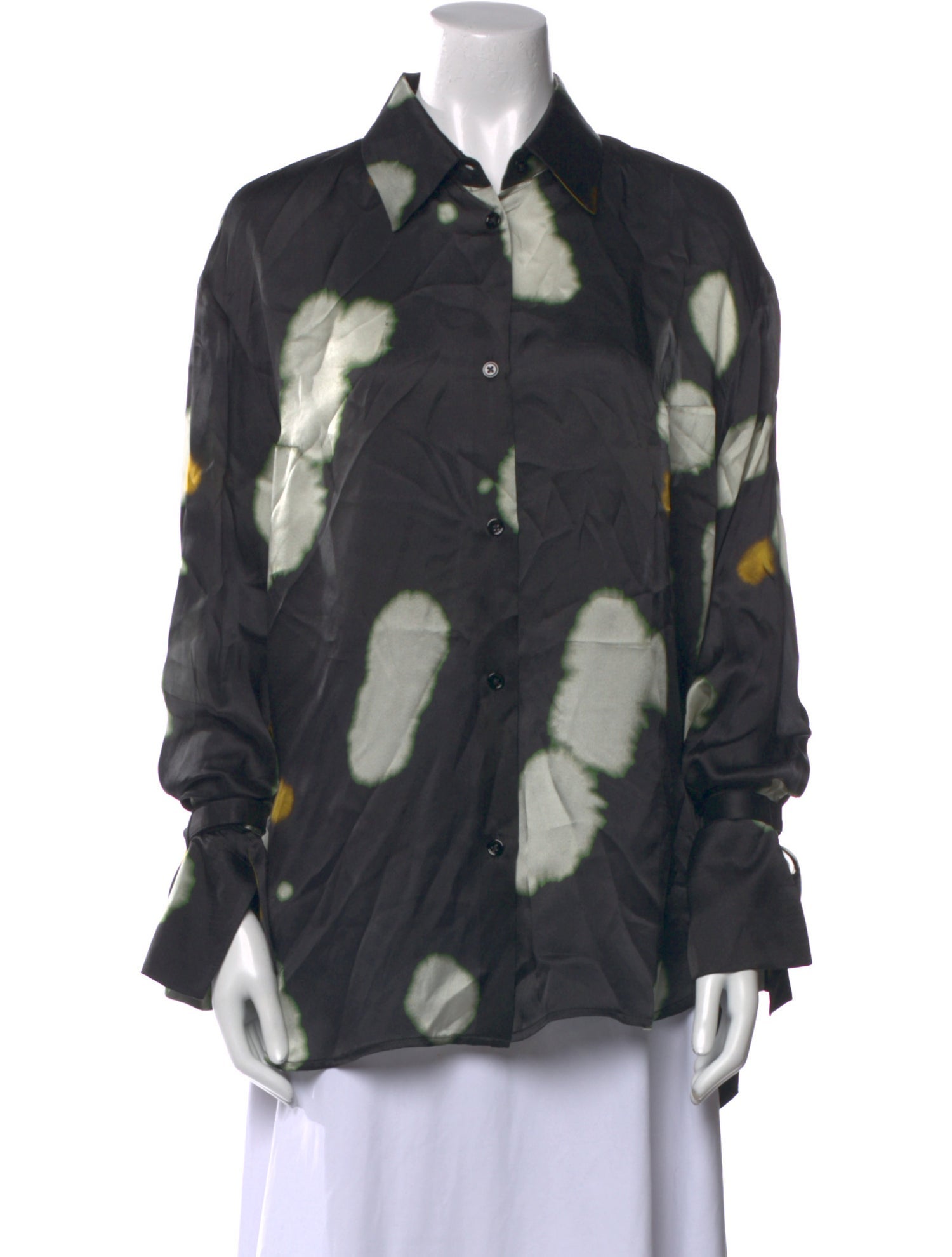 Christian Wijnants Silk Printed Button-Up Top