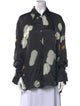 Christian Wijnants Silk Printed Button-Up Top
