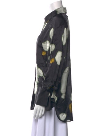 Christian Wijnants Silk Printed Button-Up Top