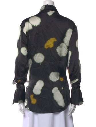 Christian Wijnants Silk Printed Button-Up Top