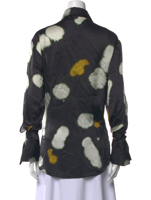 Christian Wijnants Silk Printed Button-Up Top