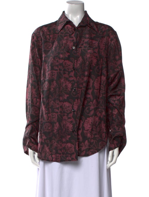 Christian Wijnants Floral Print Long Sleeve Button-Up Top