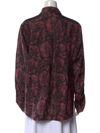 Christian Wijnants Floral Print Long Sleeve Button-Up Top
