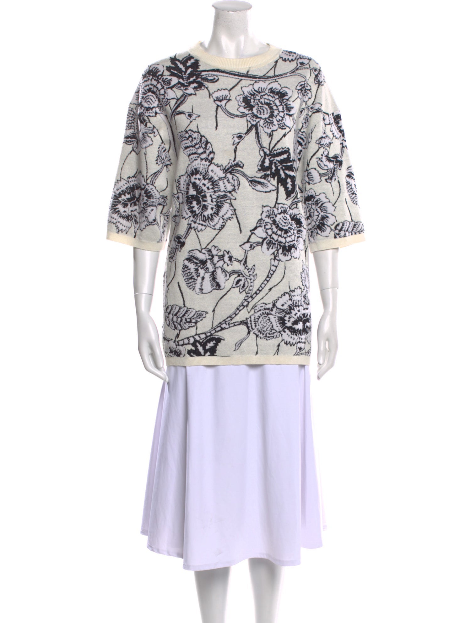 Christian Wijnants Printed Bateau Neckline Tunic
