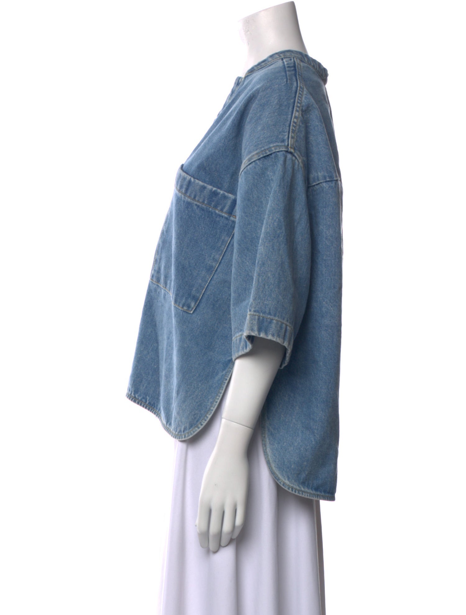 Christian Wijnants V-Neck Three-Quarter Sleeve Sweatshirt